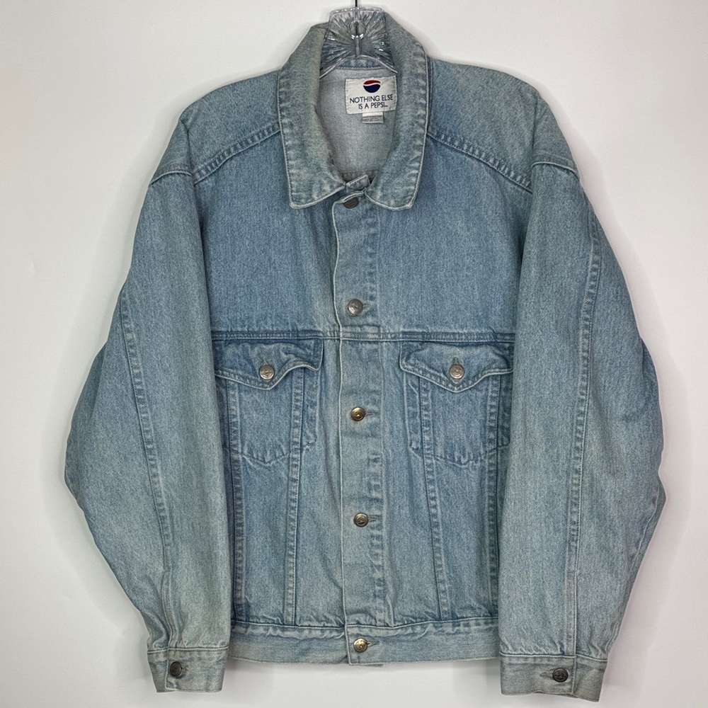 Vintage Pepsi Nothing Else Is A Pepsi Denim Trucker Jacket Hong Kong Medium